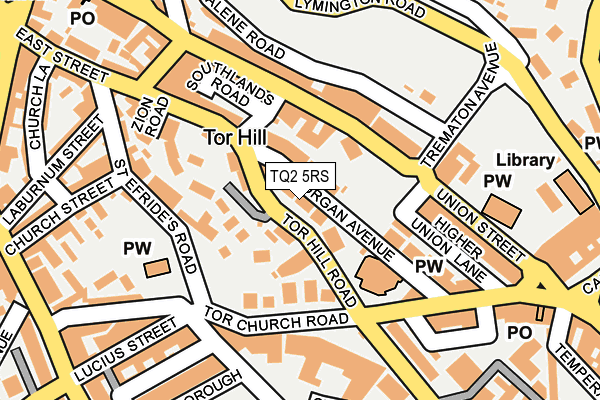 TQ2 5RS map - OS OpenMap – Local (Ordnance Survey)