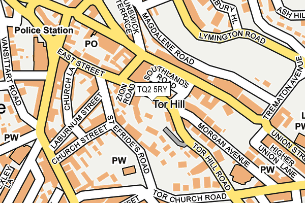 TQ2 5RY map - OS OpenMap – Local (Ordnance Survey)
