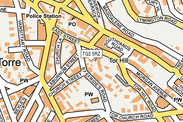 TQ2 5RZ map - OS OpenMap – Local (Ordnance Survey)