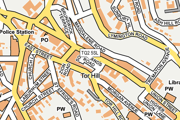 TQ2 5SL map - OS OpenMap – Local (Ordnance Survey)