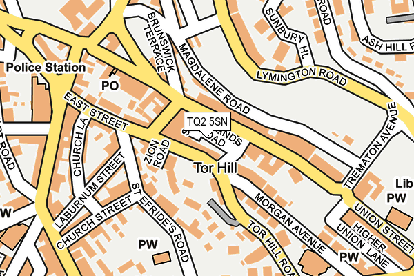 TQ2 5SN map - OS OpenMap – Local (Ordnance Survey)