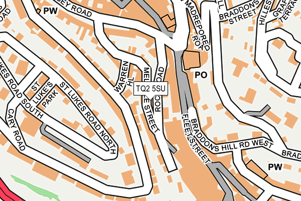 TQ2 5SU map - OS OpenMap – Local (Ordnance Survey)