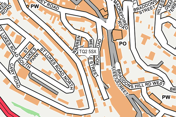 TQ2 5SX map - OS OpenMap – Local (Ordnance Survey)