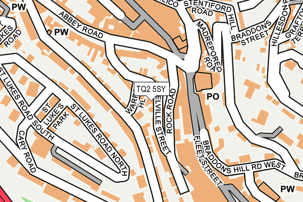 TQ2 5SY map - OS OpenMap – Local (Ordnance Survey)