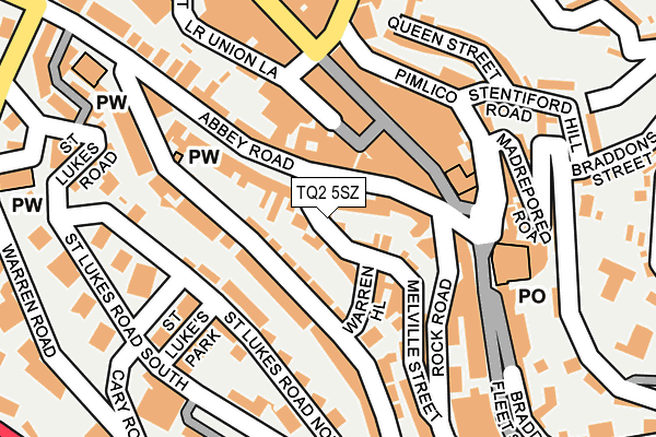 TQ2 5SZ map - OS OpenMap – Local (Ordnance Survey)