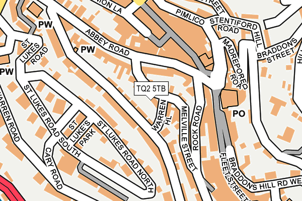 TQ2 5TB map - OS OpenMap – Local (Ordnance Survey)