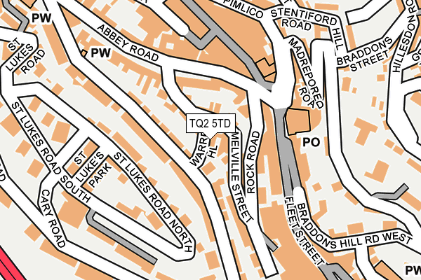 TQ2 5TD map - OS OpenMap – Local (Ordnance Survey)