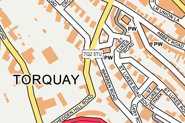 TQ2 5TU map - OS OpenMap – Local (Ordnance Survey)