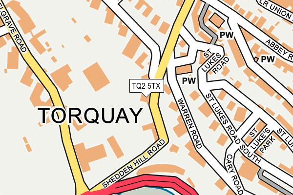 TQ2 5TX map - OS OpenMap – Local (Ordnance Survey)