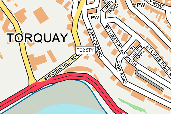 TQ2 5TY map - OS OpenMap – Local (Ordnance Survey)