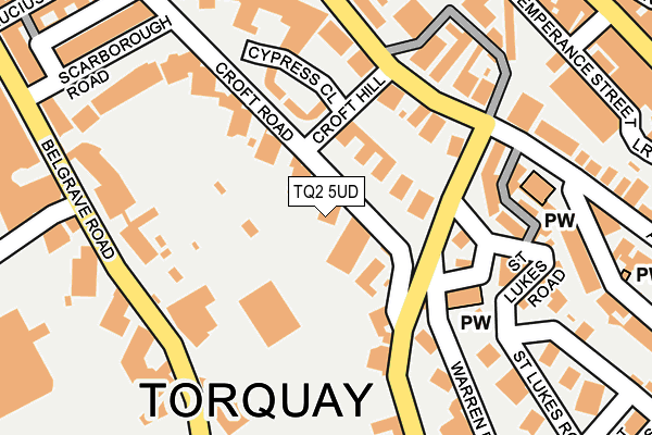 TQ2 5UD map - OS OpenMap – Local (Ordnance Survey)