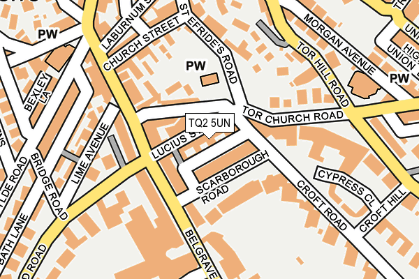 TQ2 5UN map - OS OpenMap – Local (Ordnance Survey)