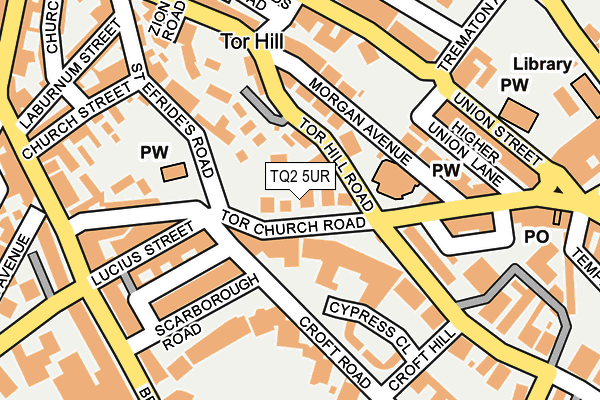 TQ2 5UR map - OS OpenMap – Local (Ordnance Survey)