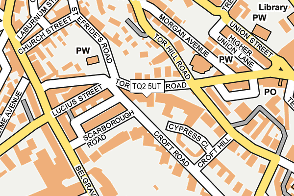 TQ2 5UT map - OS OpenMap – Local (Ordnance Survey)