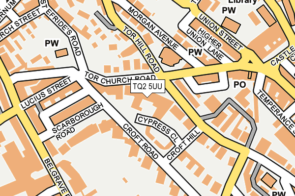 TQ2 5UU map - OS OpenMap – Local (Ordnance Survey)