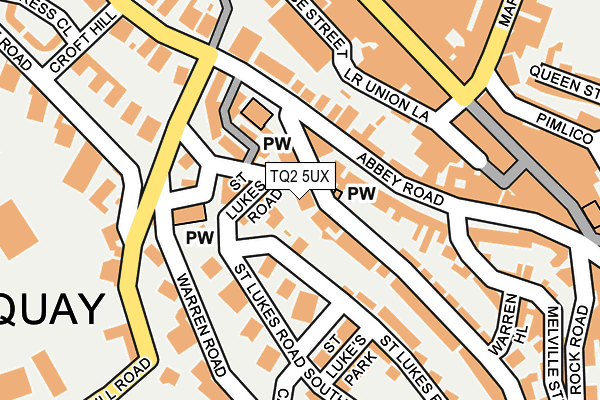 TQ2 5UX map - OS OpenMap – Local (Ordnance Survey)