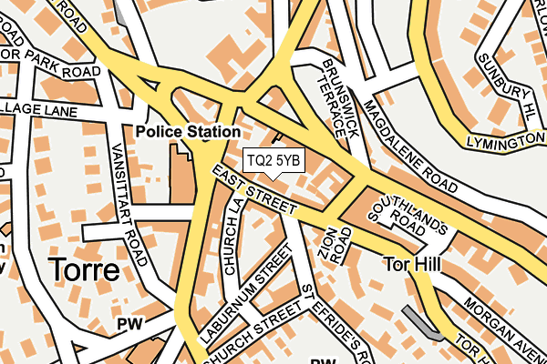 TQ2 5YB map - OS OpenMap – Local (Ordnance Survey)