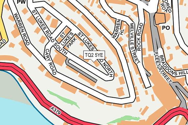 TQ2 5YE map - OS OpenMap – Local (Ordnance Survey)