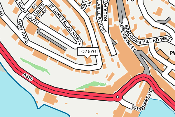 TQ2 5YG map - OS OpenMap – Local (Ordnance Survey)