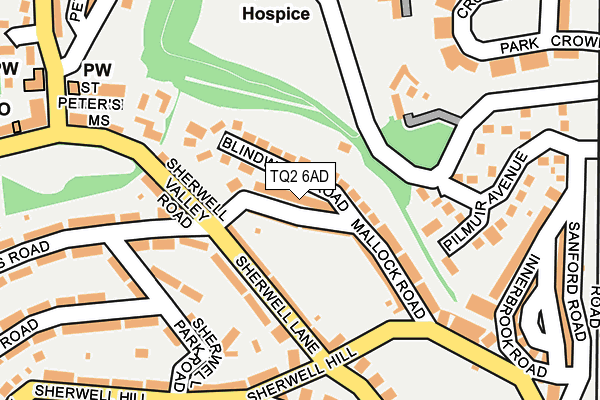 TQ2 6AD map - OS OpenMap – Local (Ordnance Survey)
