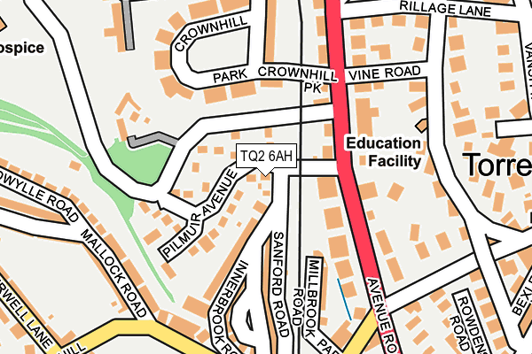TQ2 6AH map - OS OpenMap – Local (Ordnance Survey)