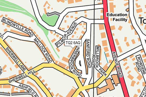 TQ2 6AQ map - OS OpenMap – Local (Ordnance Survey)