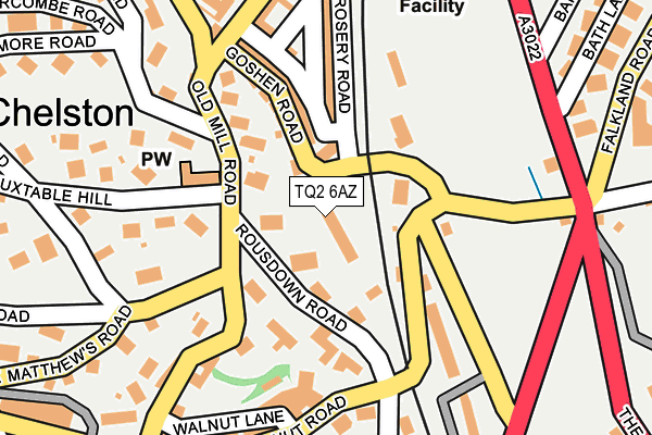TQ2 6AZ map - OS OpenMap – Local (Ordnance Survey)