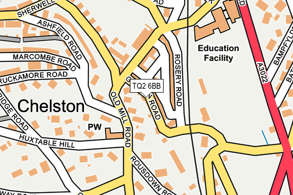 TQ2 6BB map - OS OpenMap – Local (Ordnance Survey)