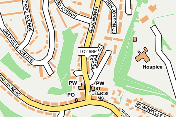 TQ2 6BP map - OS OpenMap – Local (Ordnance Survey)