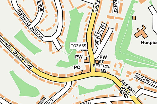 TQ2 6BS map - OS OpenMap – Local (Ordnance Survey)