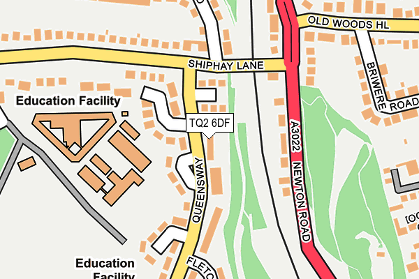 TQ2 6DF map - OS OpenMap – Local (Ordnance Survey)