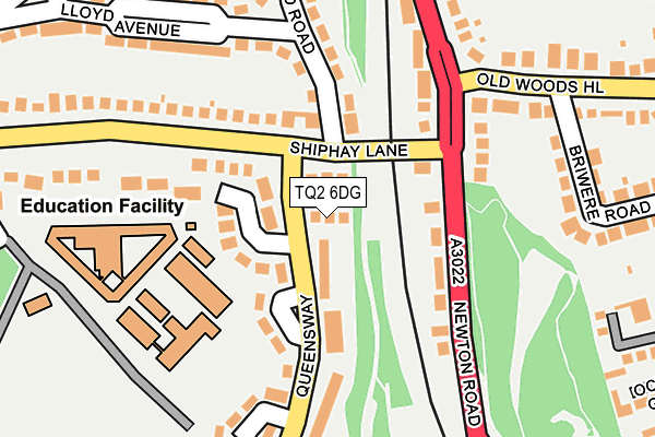 TQ2 6DG map - OS OpenMap – Local (Ordnance Survey)