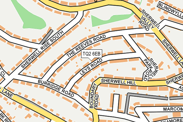TQ2 6EB map - OS OpenMap – Local (Ordnance Survey)