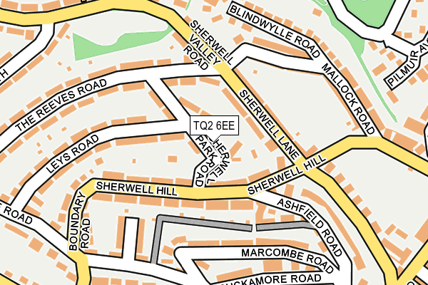 TQ2 6EE map - OS OpenMap – Local (Ordnance Survey)