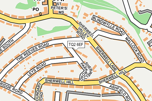 TQ2 6EF map - OS OpenMap – Local (Ordnance Survey)