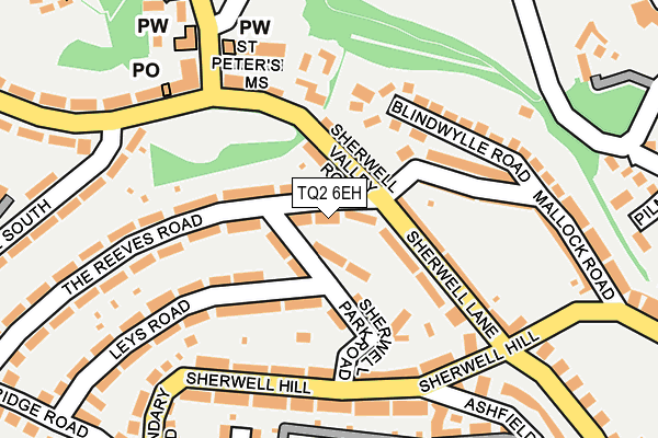 TQ2 6EH map - OS OpenMap – Local (Ordnance Survey)