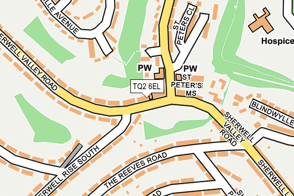 TQ2 6EL map - OS OpenMap – Local (Ordnance Survey)