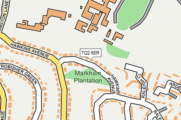 TQ2 6ER map - OS OpenMap – Local (Ordnance Survey)