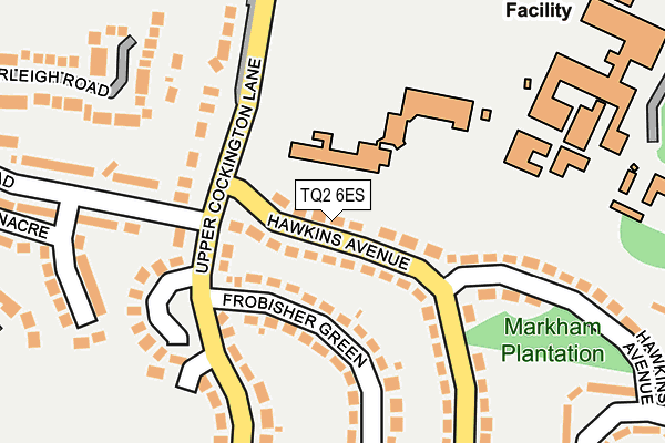 TQ2 6ES map - OS OpenMap – Local (Ordnance Survey)
