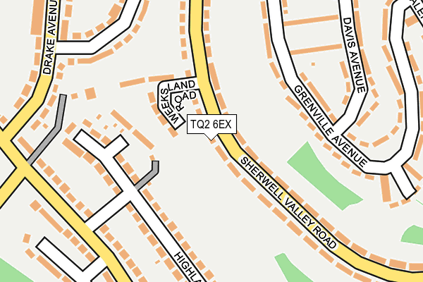 TQ2 6EX map - OS OpenMap – Local (Ordnance Survey)