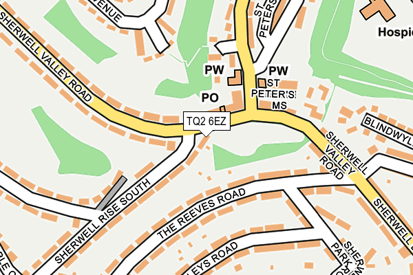 TQ2 6EZ map - OS OpenMap – Local (Ordnance Survey)