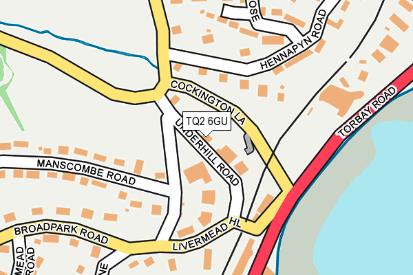 TQ2 6GU map - OS OpenMap – Local (Ordnance Survey)