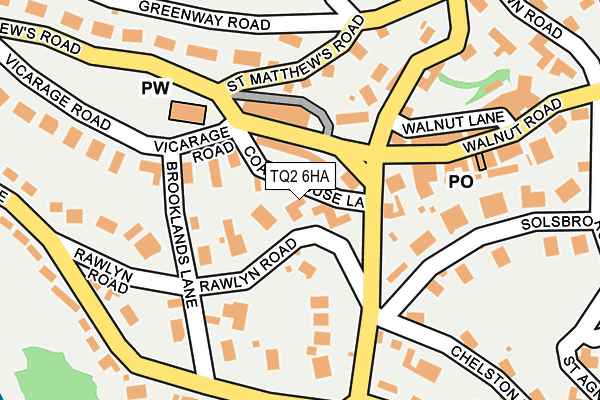 TQ2 6HA map - OS OpenMap – Local (Ordnance Survey)