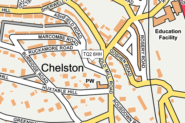 TQ2 6HH map - OS OpenMap – Local (Ordnance Survey)