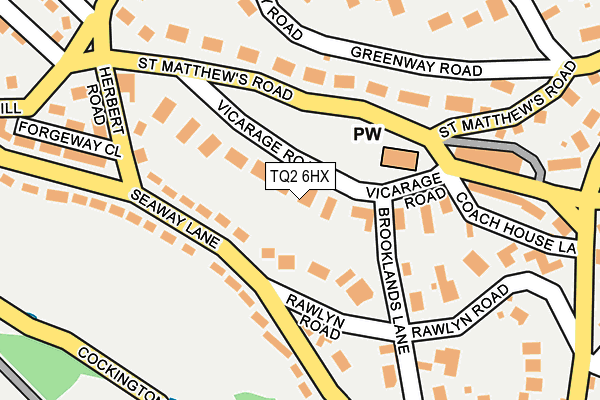 TQ2 6HX map - OS OpenMap – Local (Ordnance Survey)