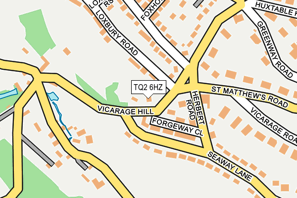 TQ2 6HZ map - OS OpenMap – Local (Ordnance Survey)