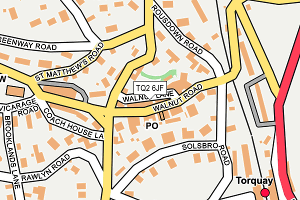 TQ2 6JF map - OS OpenMap – Local (Ordnance Survey)