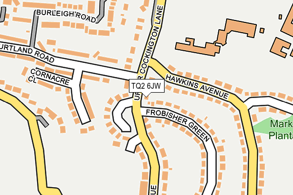 TQ2 6JW map - OS OpenMap – Local (Ordnance Survey)