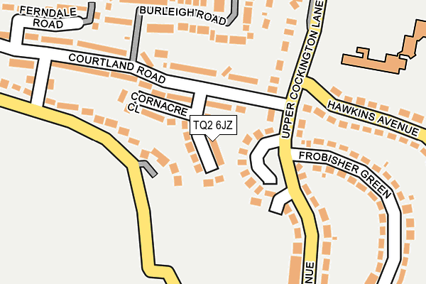 TQ2 6JZ map - OS OpenMap – Local (Ordnance Survey)
