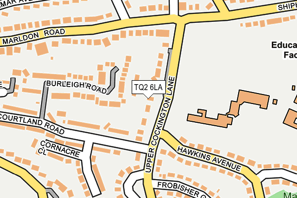 TQ2 6LA map - OS OpenMap – Local (Ordnance Survey)